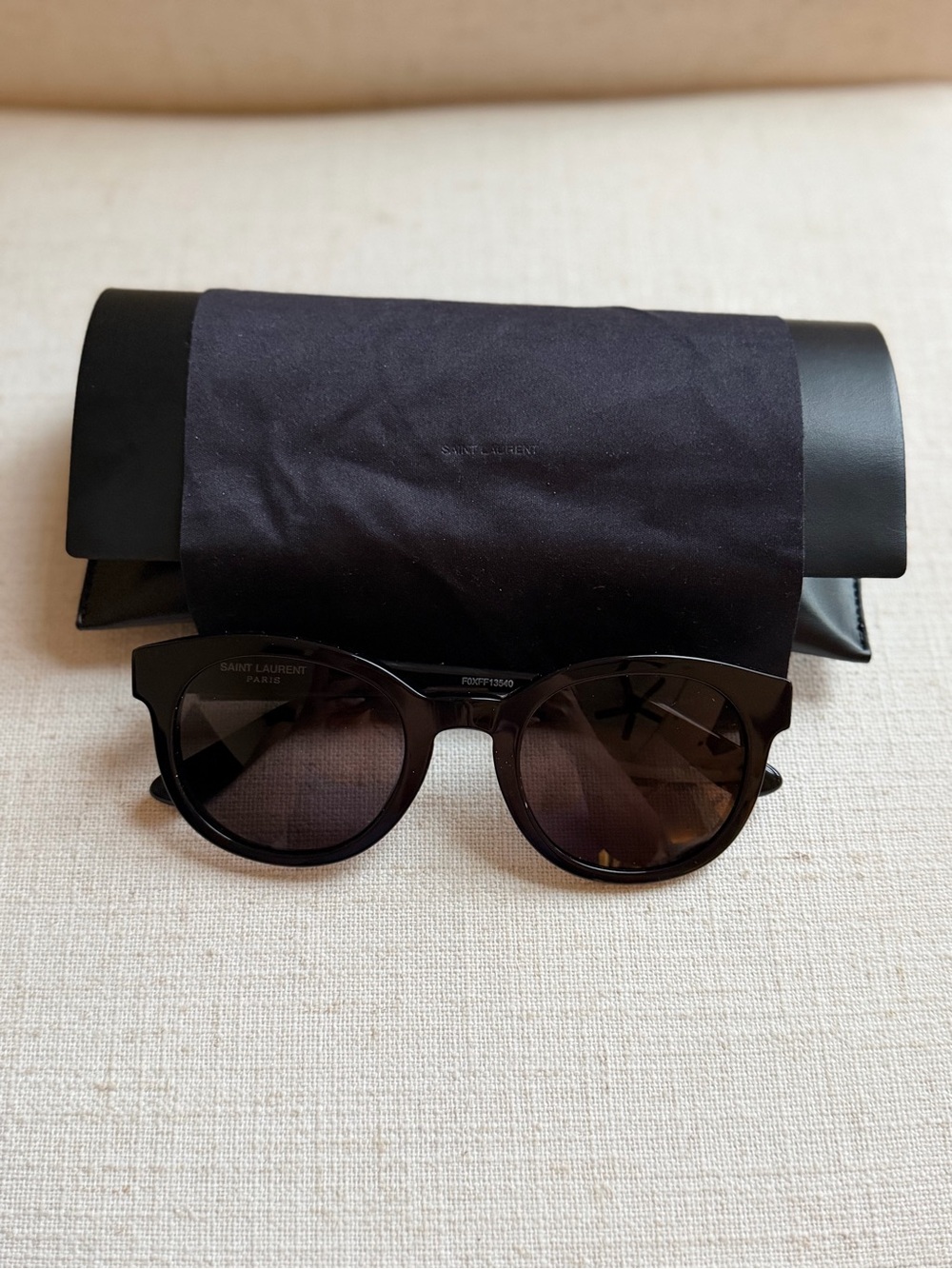 Saint Laurent Black Round Sunglasses